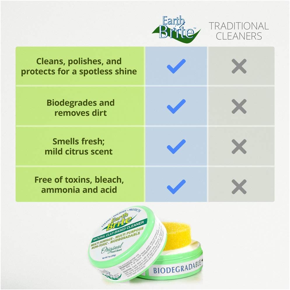 Earth Brite 7oz (200g) Natural Clay All-Purpose Cleaner Original